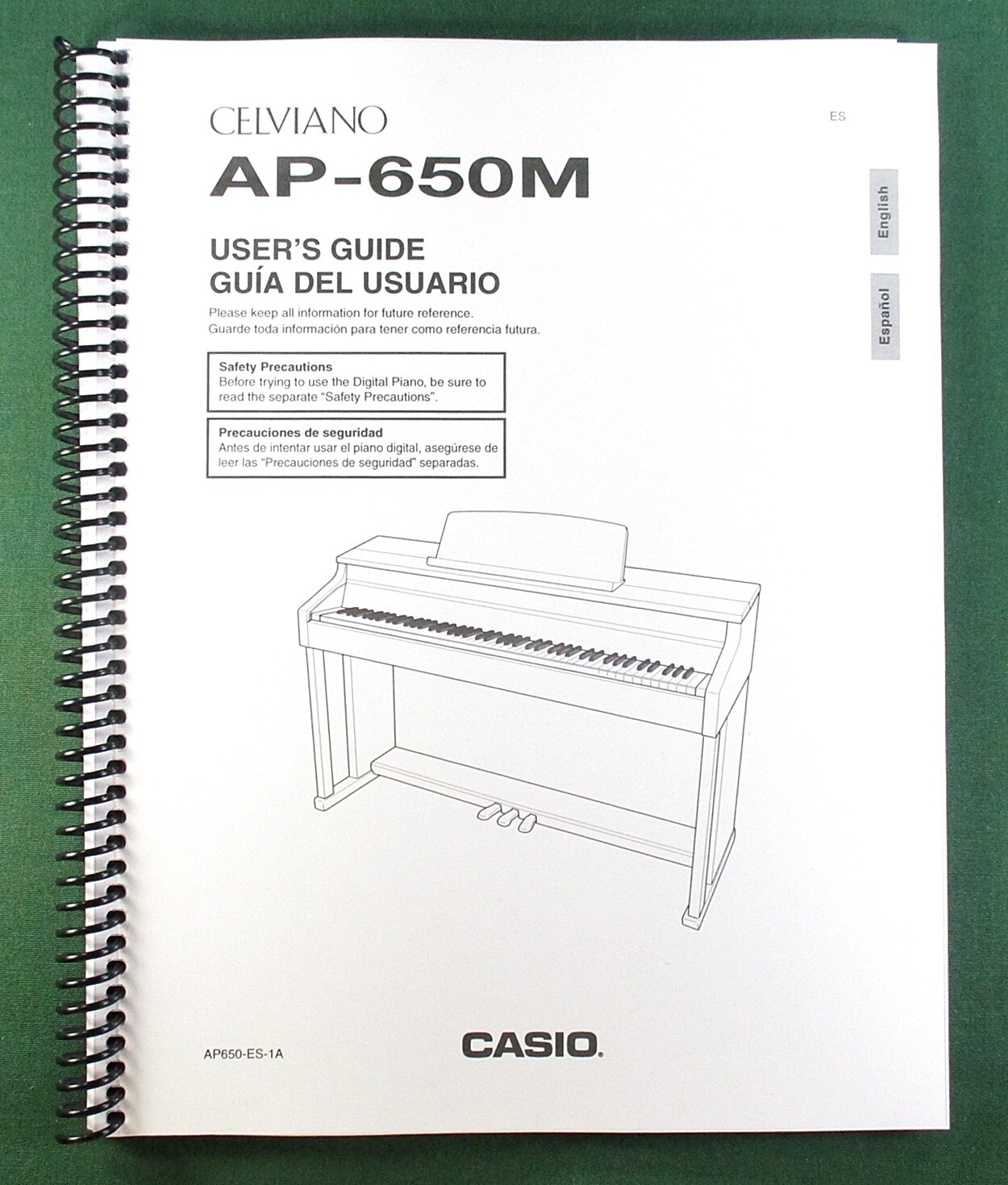 Casio AP-650M Instruction Manual: 84 Pages Coil Bound & Clear Covers!