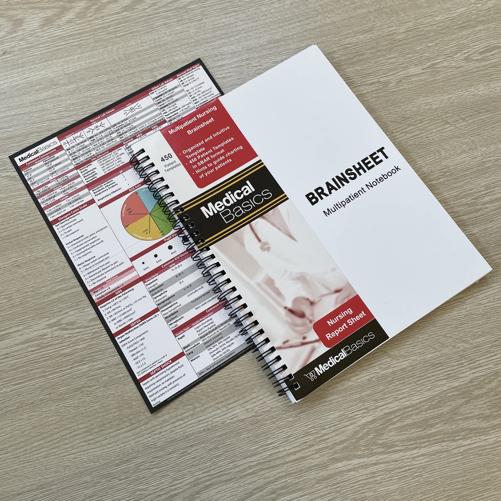Nursing Brain Sheet Multiple Patient Notebook – Nurse and CNA Report Sheet – …