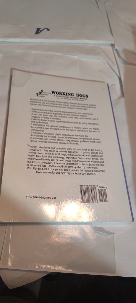 Schutzhund Top Working Dogs : Tracking-Obedience-Protection book Dbc 2012