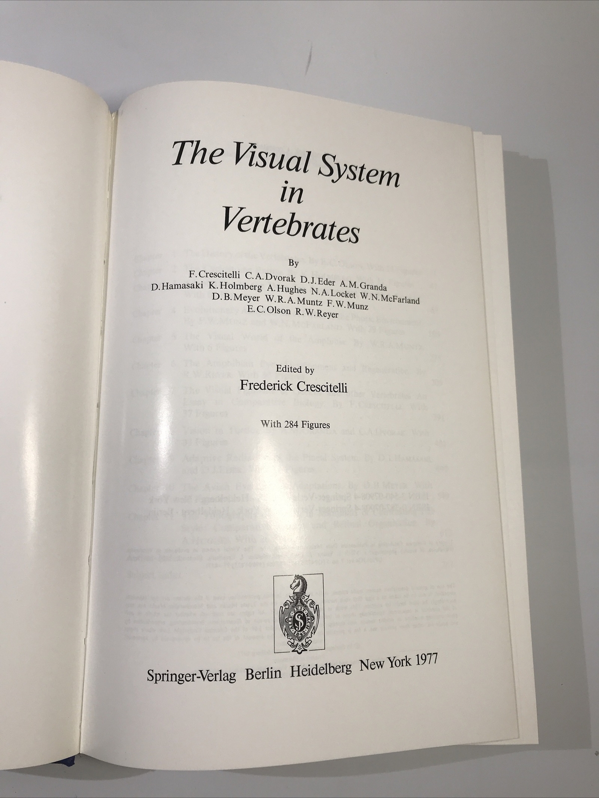 Handbook of Sensory Physiology Volume VII/5 The Visual System in Vertebrates