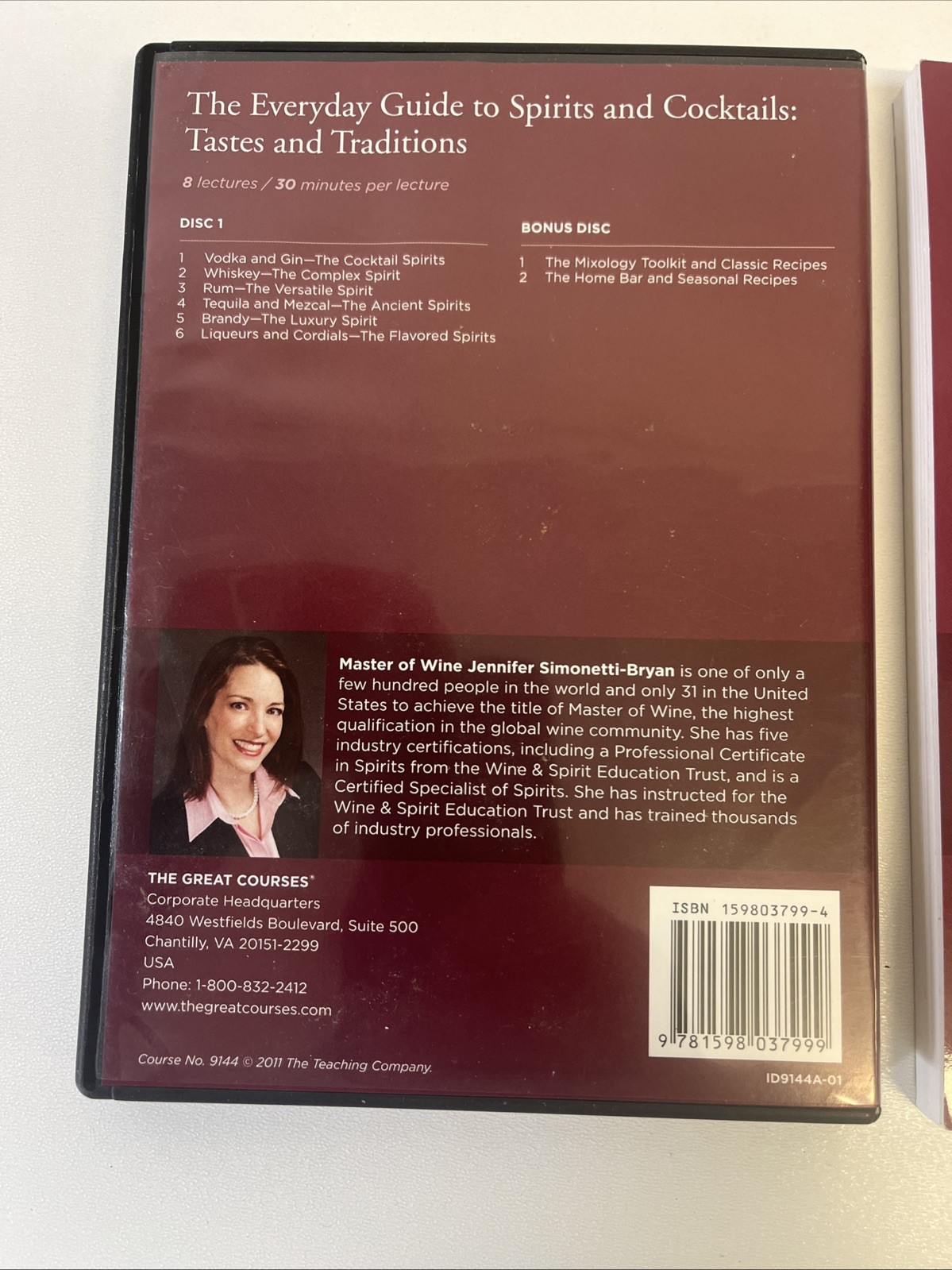 The Great Courses The Everyday Guide to Spirits and Cocktails Book and 2 DVD Set