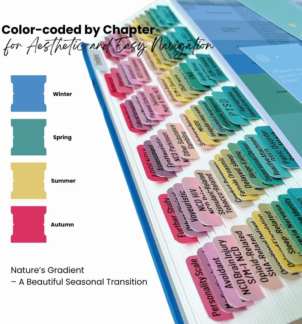 Index Tabs for DSM 5 TR, 112 Laminated Color-Coded Tabs with Alignment Guide