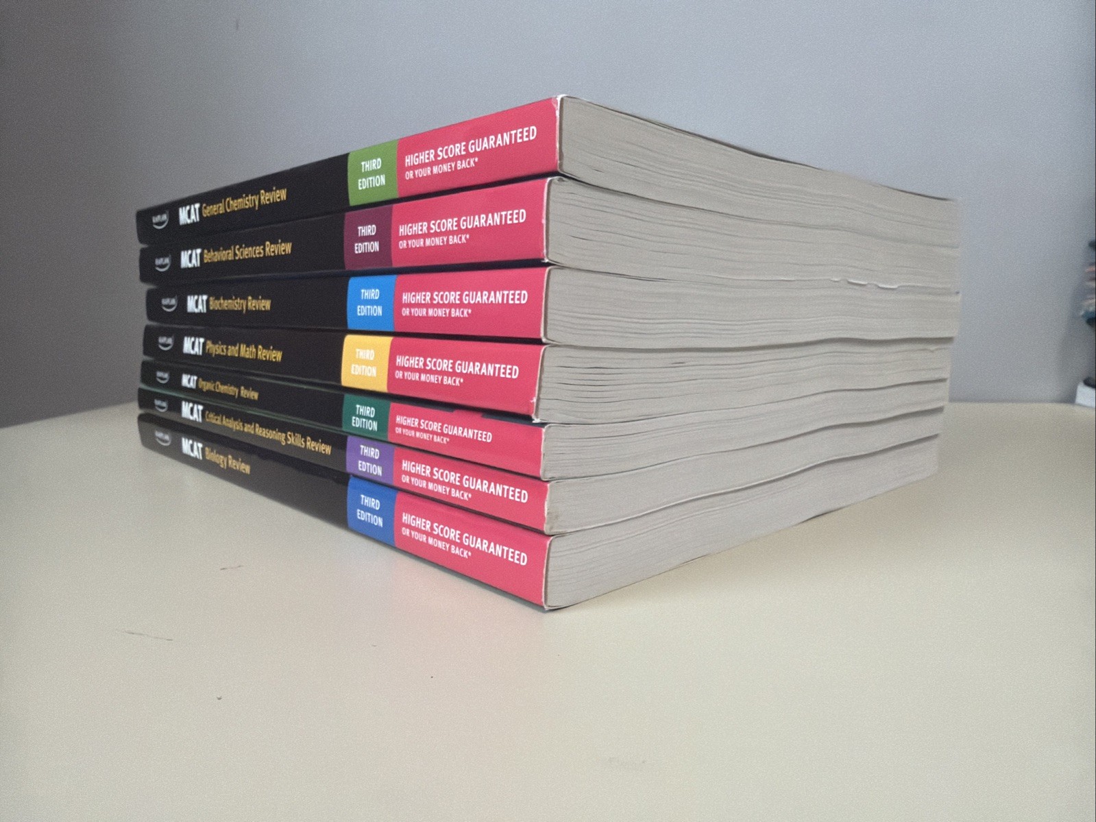MCAT Complete 7-Book Subject – Paperback, by Kaplan – Acceptable Annotated In