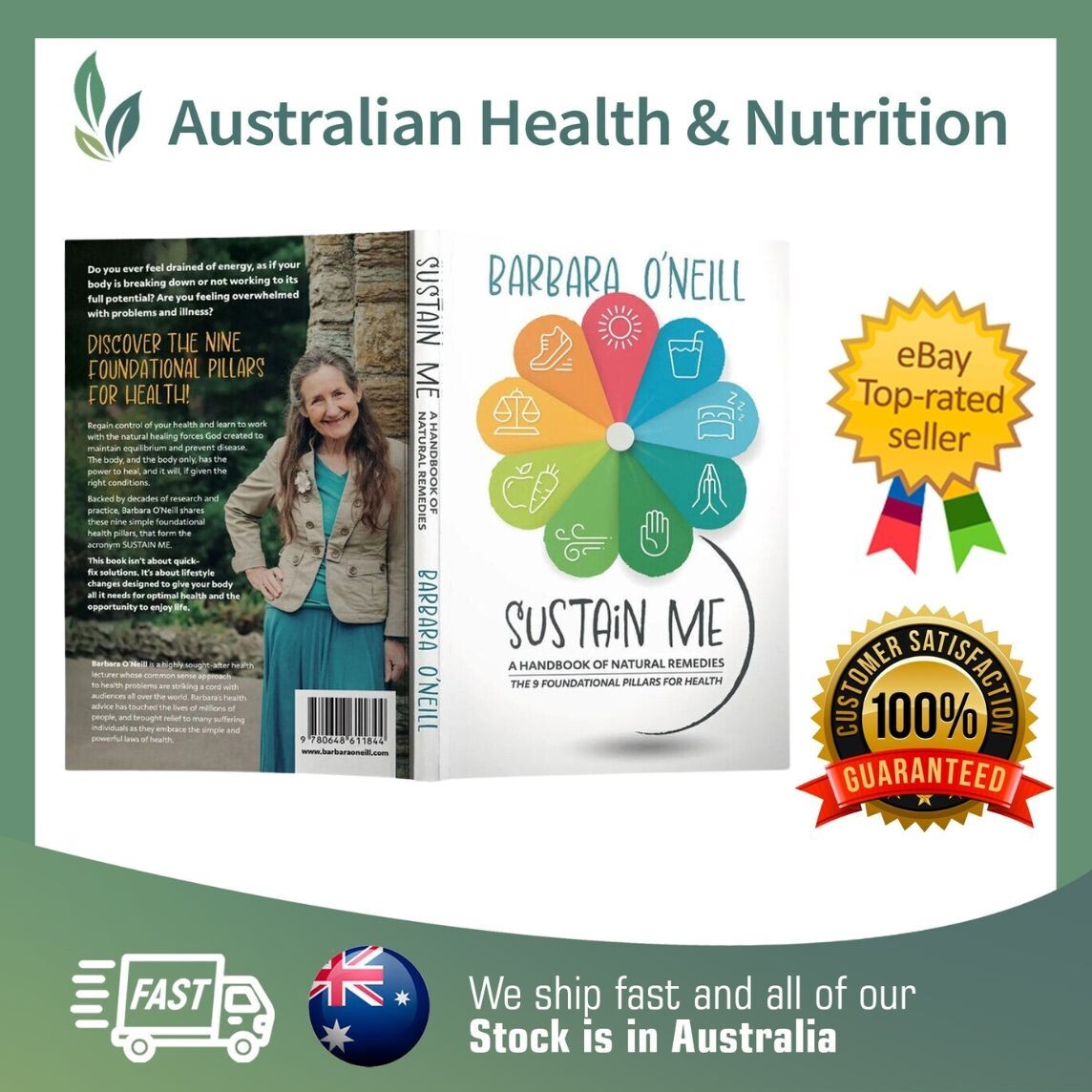 SUSTAIN ME BARBARA O’NEILL BOOK + FREE & FAST SAME DAY SHIPPING