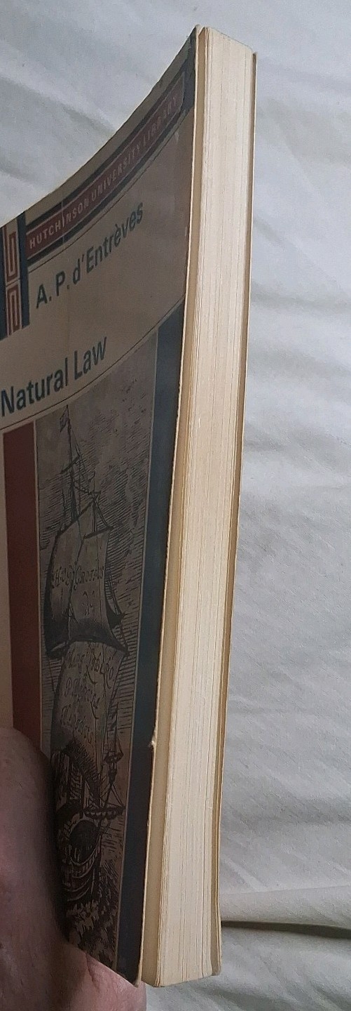 Natural Law A.P. d’Entrèves Paperback 1970 2nd Revised Edition Philosophy