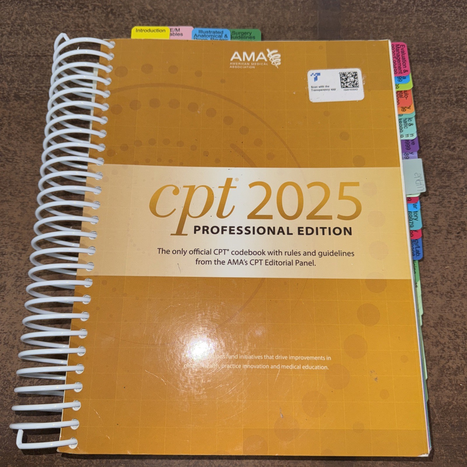 CPT 2025 Professional Edition Text Book by American Medical Association