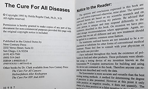 A Cure for All Diseases: With Many …, Clark, Hulda Re