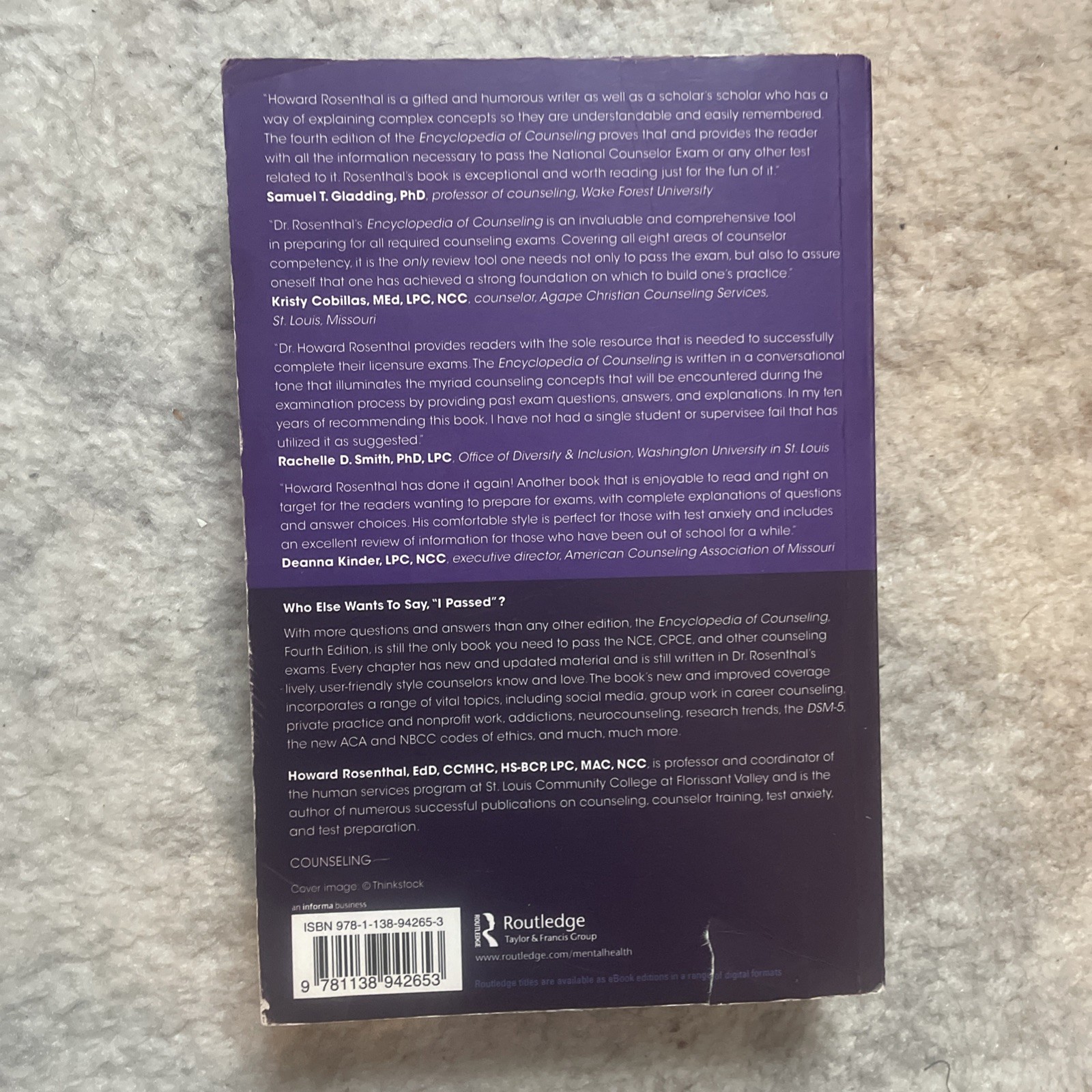 Encyclopedia of Counseling : Master Review and Tutorial for the National…