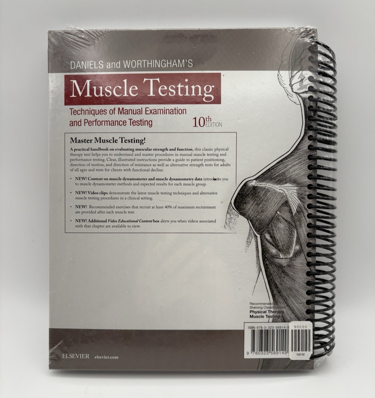 Daniels Worthingham’s Muscle Testing 10th Edition Spiralbound New In Package