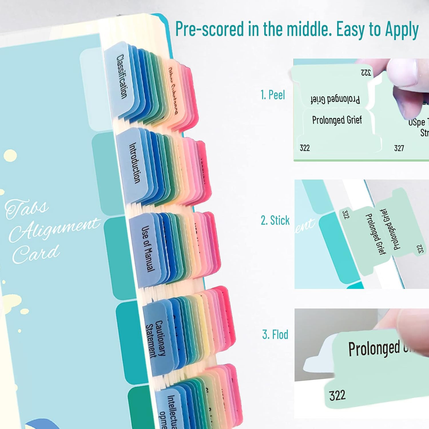Index Tabs for DSM 5 TR, 112 Laminated Color-Coded Tabs with Alignment Guide