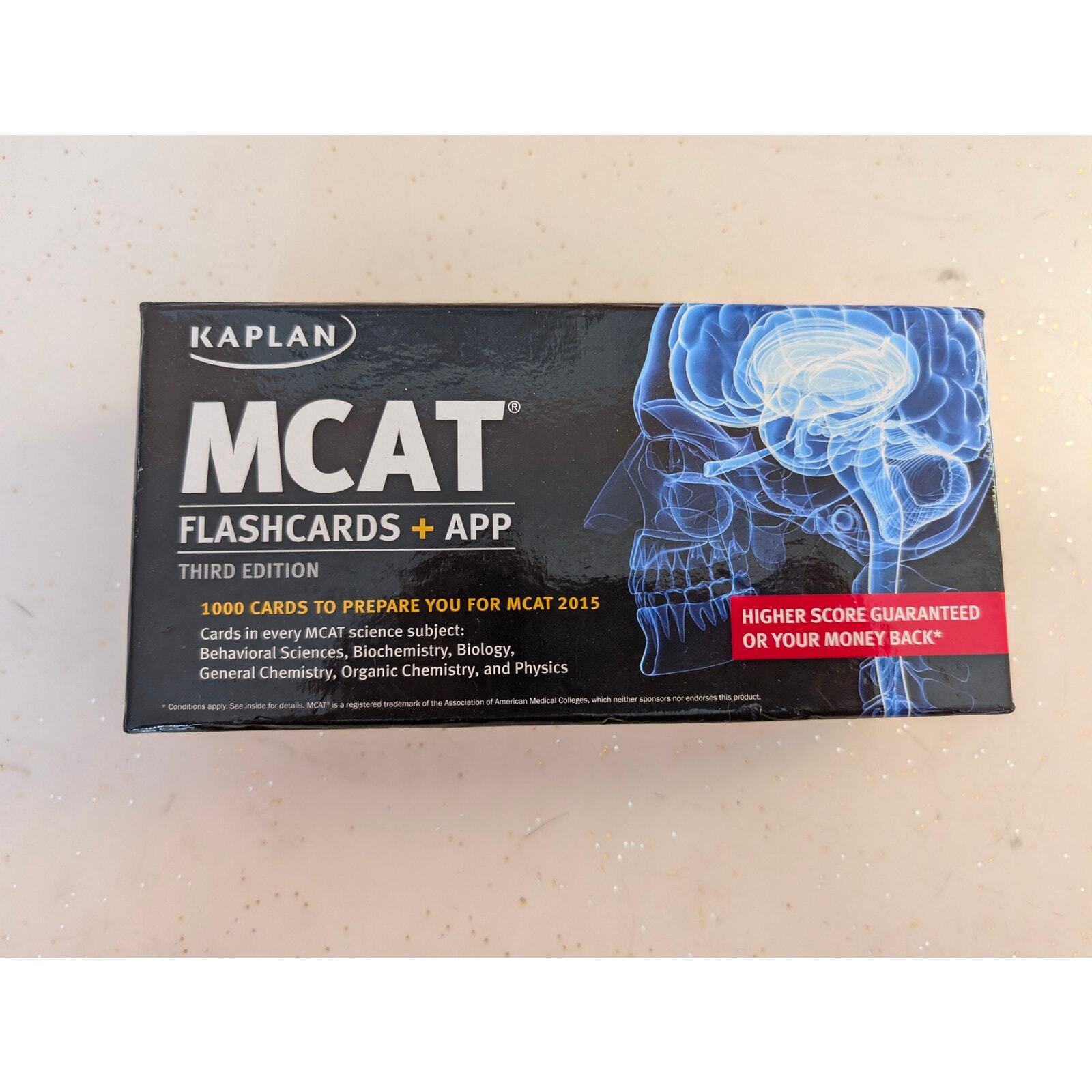 NIB Kaplan MCAT Flashcards 3rd Edition 3000 Cards Unsealed 2015 Test Prep