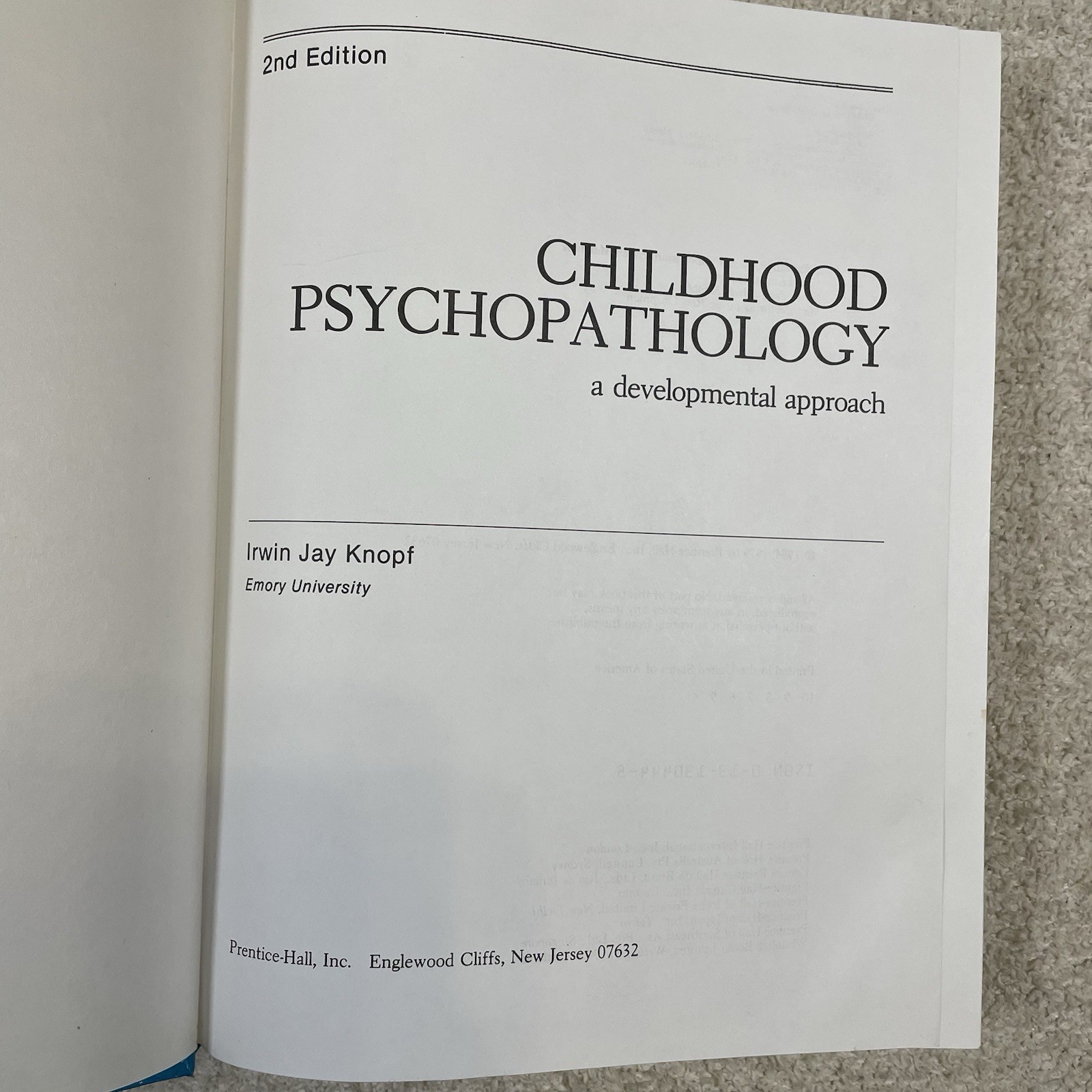 Childhood Psychopathology 2nd Edition