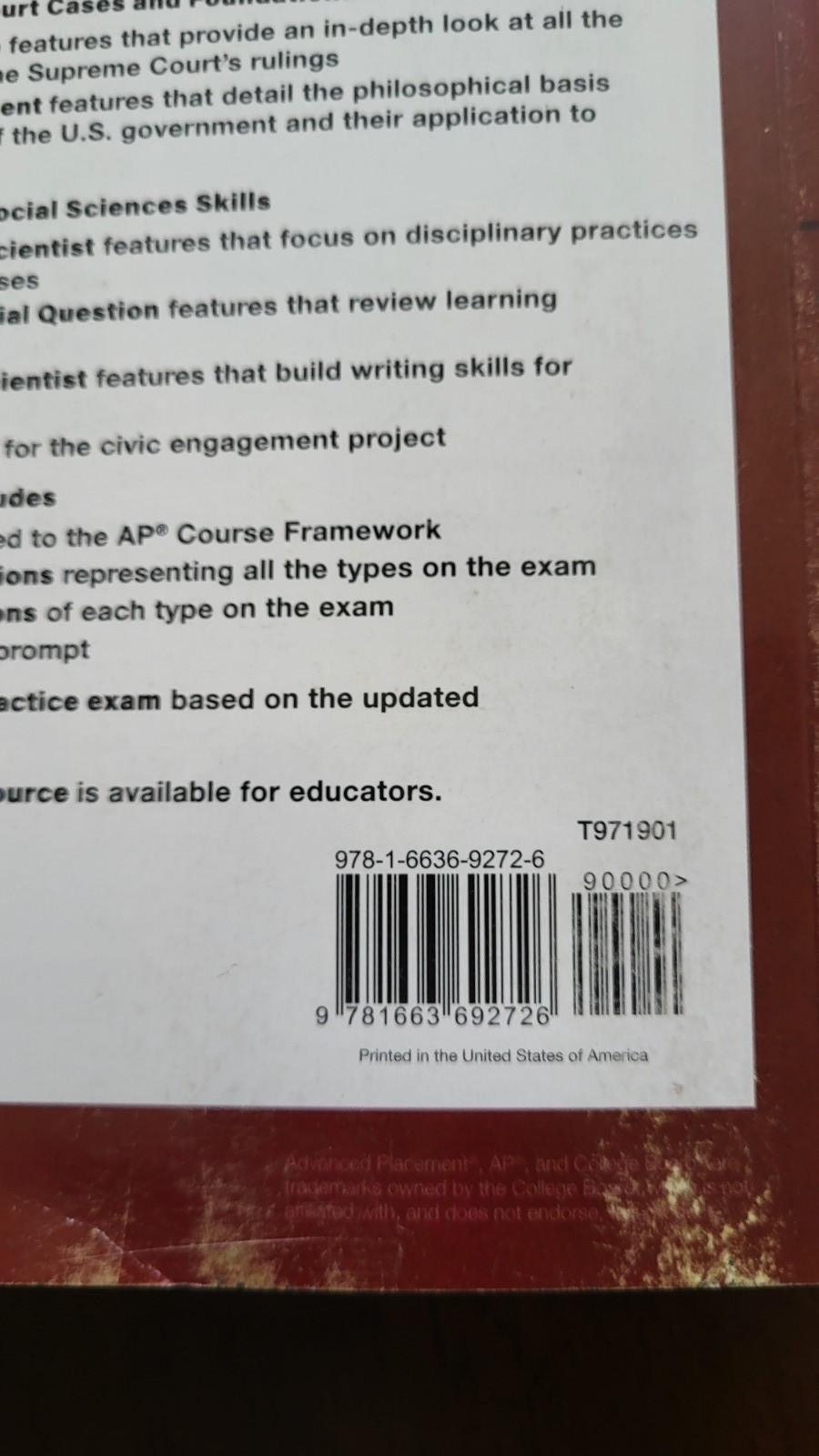 2026 AMSCO Advanced Placement United States Government & Politics 9781663692726