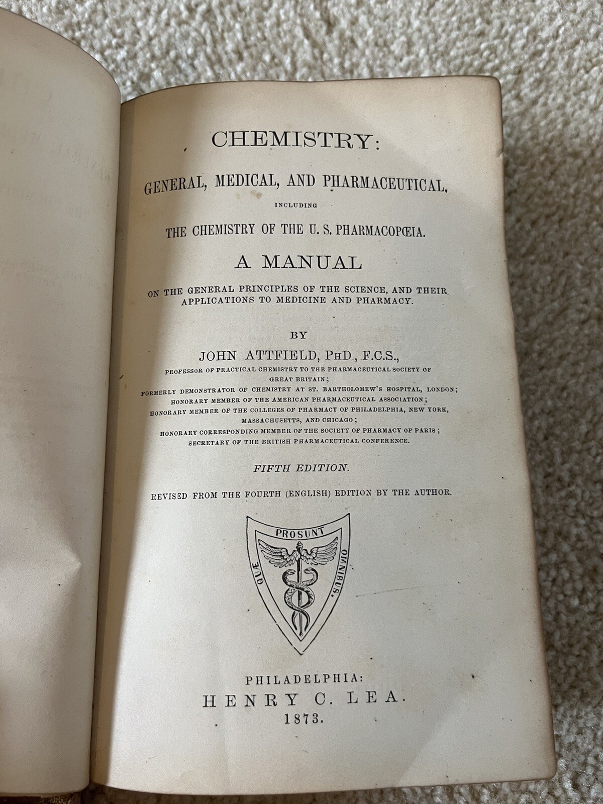 Chemistry: General, Medical and Pharmaceutical Including the Chemistry 1873