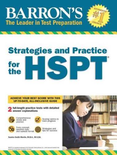 Barron’s Strategies and Practice for the HSPT – Paperback – VERY GOOD