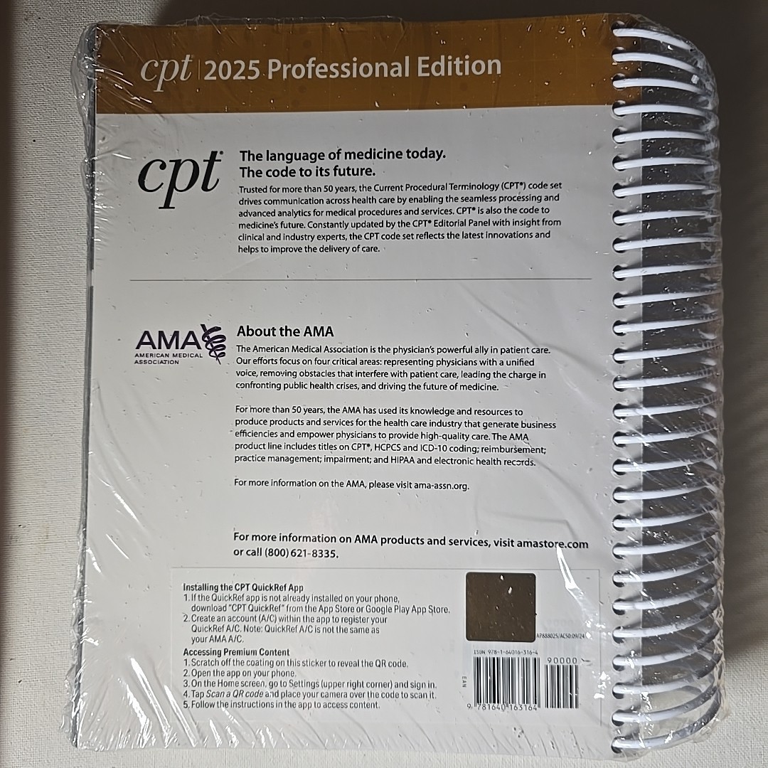 CPT Professional 2025 and CPT QuickRef APP Bundle by American Medical…