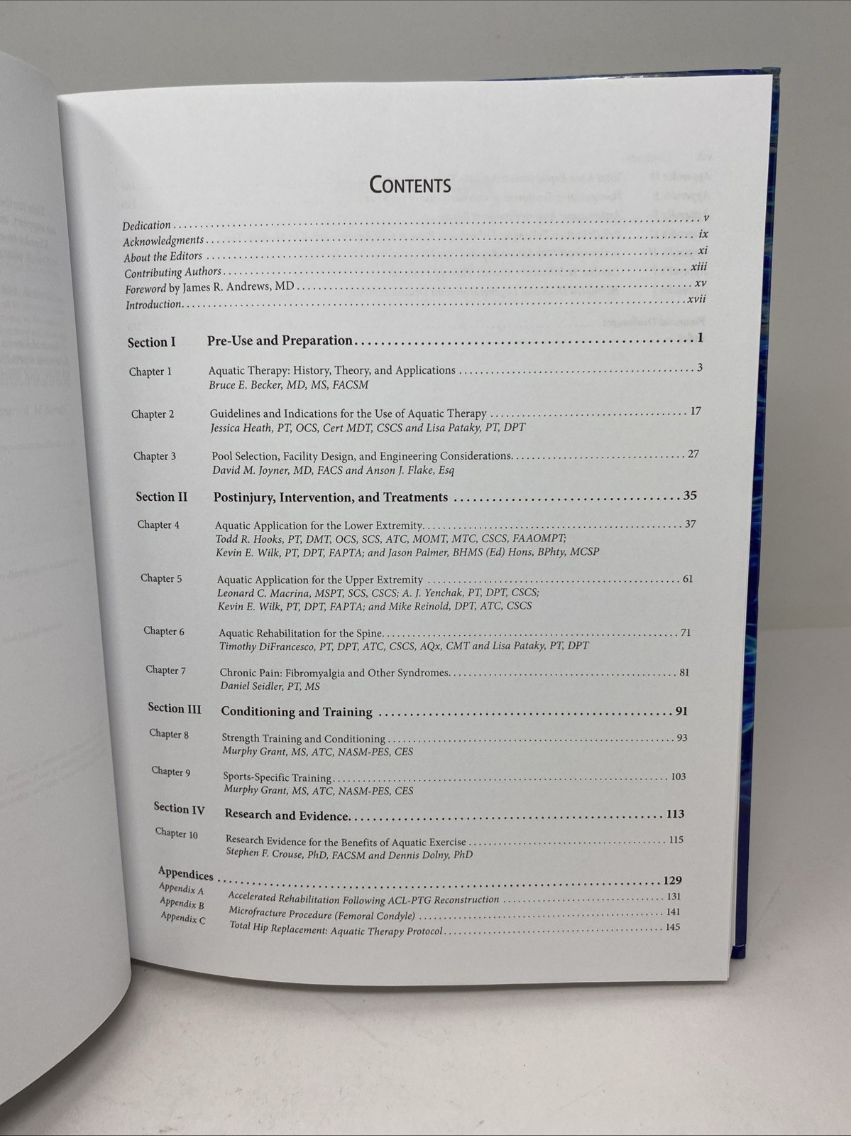 Aquatics Orthopedics Sports Rehab Wilk Joyner HC 2014 Clean Pages