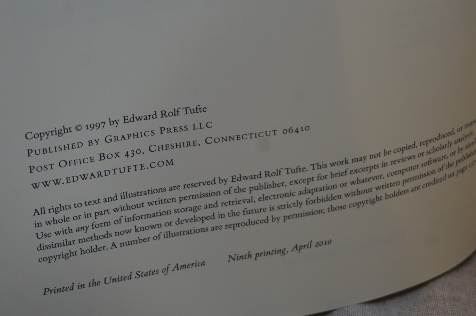 Visual Explanations by Tufte, Edward R. Dust Cover is Smudged, and Corner Dinged
